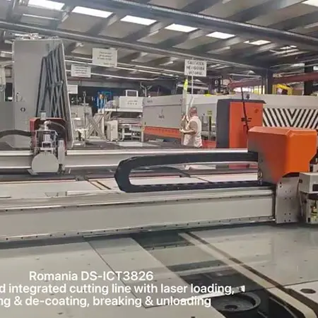 DS-ICT3826Combined Integrated Cutting Line with Laser Loading,Cutting & De-coating, Breaking & Unloading